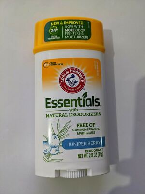 3 PACK Arm & Hammer Essentials Deodorant Juniper Berry,  Aluminum & Paraben Free