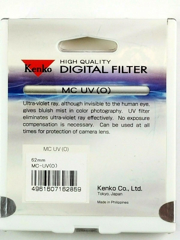 Kenko Camera Filter MC UV 62 mm UV Absorption  - Image 2 of 2