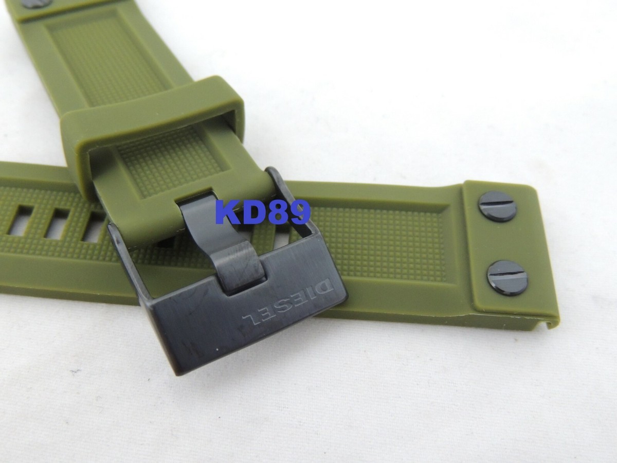 Genuine ORIGINAL DIESEL DZ 1758 Green RUBBER Band 24mm | eBay