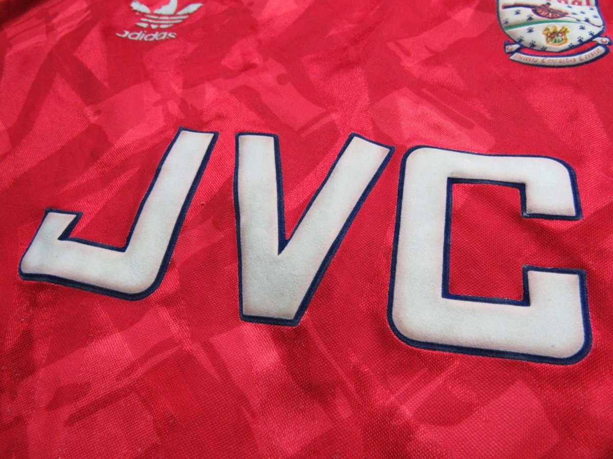 1990-1992 ARSENAL LONDON GUNNERS JVC RETRO home Jersey shirt