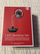 Desktop USB LED Message Fan Cool Office Light Desk Gadget