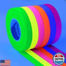 KIWIHUB Neon Gaffer Cloth Tape, UV Blacklight Glow Party Supplies, UV Reactiv
