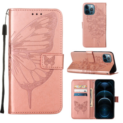 Schmetterling Handy Leder Hülle Etui Case Für iPhone 11 12 13 14 Pro XR 7 8 Plus