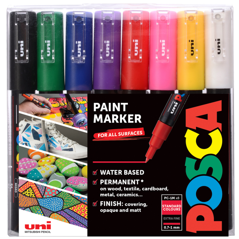 Uni POSCA Paint Marker PC-1MC Starter Set (8pc)