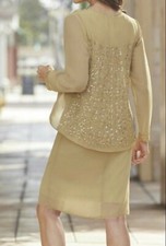 Mother of Bride Groom Women's Wedding Occasions formal Jacket Dress Suit size XL