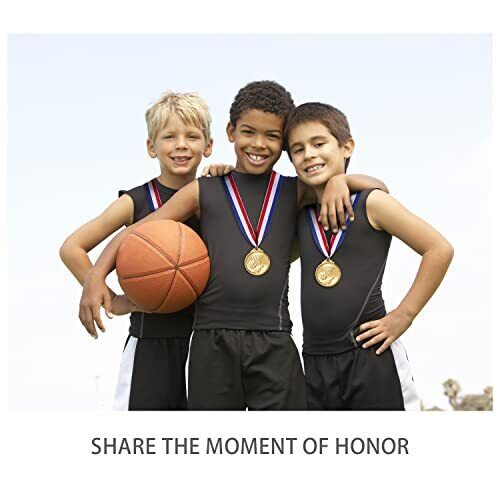 12 Pieces Gold Basketball Medals for Kid’s Sports Basketball Games Prizes Awards - Bild 4 von 8