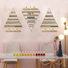 Wall-mounted 5-tier Salon Nail Polish Display Rack Cosmetics Display Shelves NEW