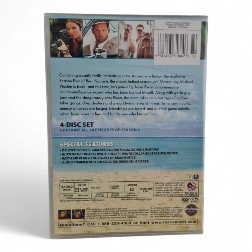 Burn Notice: Season Series 4 - DVD - NEW SEALED Region 1 - Image 2 of 3
