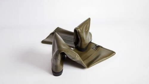 Aigle Truite Waders Natural Rubber Multi Purpose Waterproof Fishing Thigh Waders - Image 3 of 4