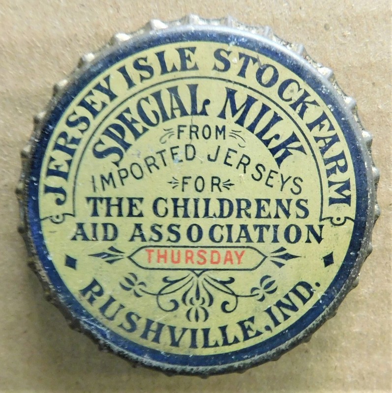 GIANT REAL STEEL BOTTLE CAP JERSEY ISLE STOCK FARM Rushville IN Indiana