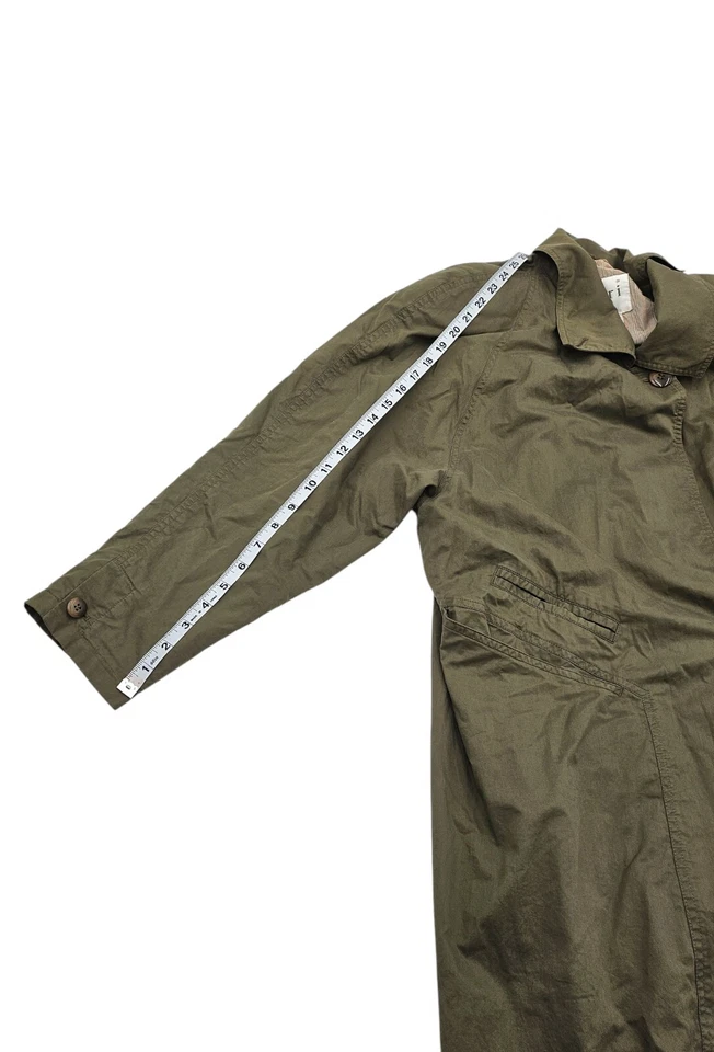 Gabardina vintage de mujer Allegri Hiss verde manga 3/4 hecha en Italia Foto 3 de 4