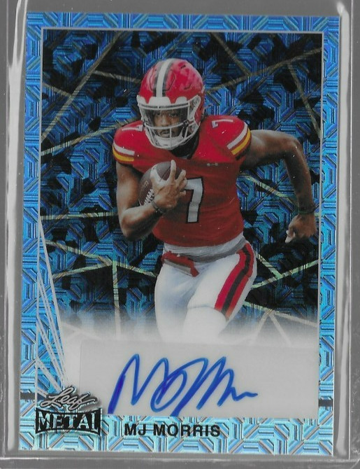 MJ MORRIS 2024 Leaf Metal Collective Football RC Rookie Auto /60