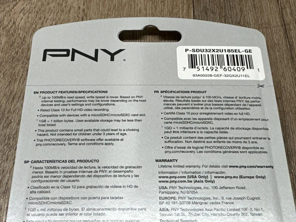 PNY 32GB X2 Elite UHS-I microSDHC Memory Cards ~ Fast Shipping ~ Factory Sealed~ - Image 3 of 4