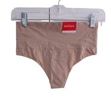 NEW SPANX Women's EcoCare Shaping Thong Underwear Toated Oatmeal Size L 40048R