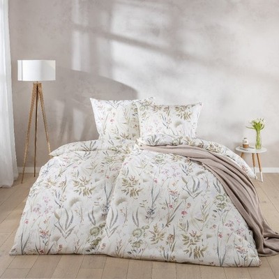 Estella Mako-Satin Bettwäsche 7530 Rieke, 215 creme, 135x200cm, statt 119,95  