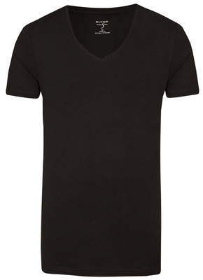 OLYMP Level Five Body Fit T-Shirt V-Ausschnitt schwarz 0801 12 68