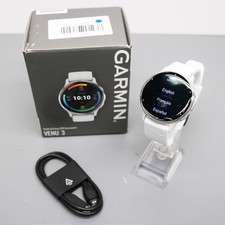 Garmin Venu 3 GPS Smartwatch 45mm Stainless Steel Whitestone