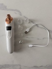 White  Rose Gold Diamond Microdermabrasion Tool, 3 Speeds, USB Rechargeable