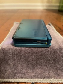 Nintendo 3DS Aqua Blue System w/ Pokemon Alpha Sapphire TESTED 64GB SD + Charger