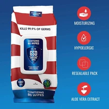 GSD Wipes 80 Pulls Resealable Pack 9.99