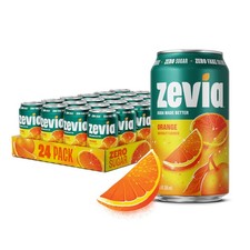 Zero Sugar Soda, Orange, 12 oz Cans 24-Pack Naturally Sweetened, Non-GMO ...