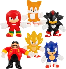 Minis Sonic 6 Pack - Collectible Stretchy Minis, 6 Stretchy Sonic Characters