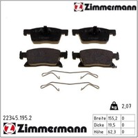 Zimmermann 22345.195.2 Bremsbelagsatz FüR Scheibenbremse Bremsbelagsatz