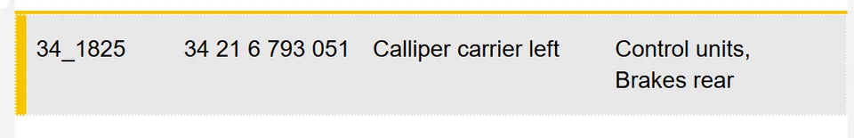 Porta pinza de freno izquierda BMW 520i 2011-2016 usada OEM 34216793051 Foto 2 de 4