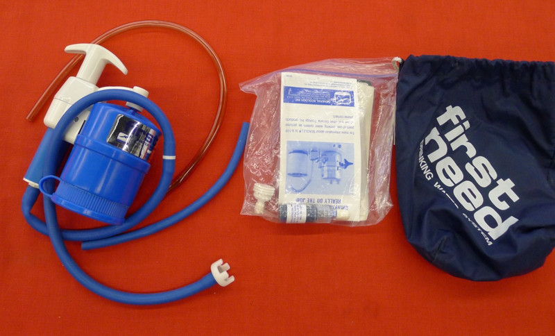 First Need Portable Drinking Water Purifier Deluxe Model Camping Hiking
