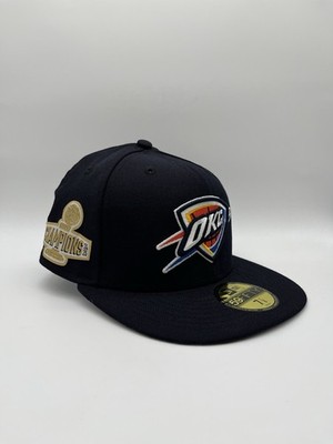 Oklahoma City Thunder 2025 NBA Champions   Sidepatch 59FIFTY Fitted Hat 7-1/8