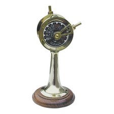 Maschinentelegraph aus Messing auf Holzsocke 16,5 cm Sea-Club