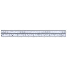 Westcott Metric/Inch Ruler, 30cm, 12", Opaque M-109 Opaque, Black