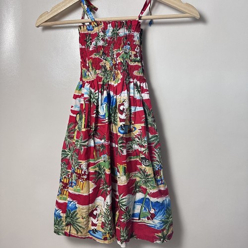 RJC Dress Hawaiian Tropical Christmas Santa Floral Pattern Made in Hawaii 10 - Picture 2 of 8