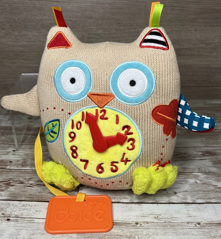 Dolce Mi Primer Búho Reloj y Bebé Álamo Búho Sonajero Lote - Peluche Juguete Foto 3 de 4