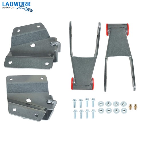 4" Lowering Parts Drop Shackles & Hangers 1999-2006 For GMC Sierra 1500 4.3L - Picture 1 of 12