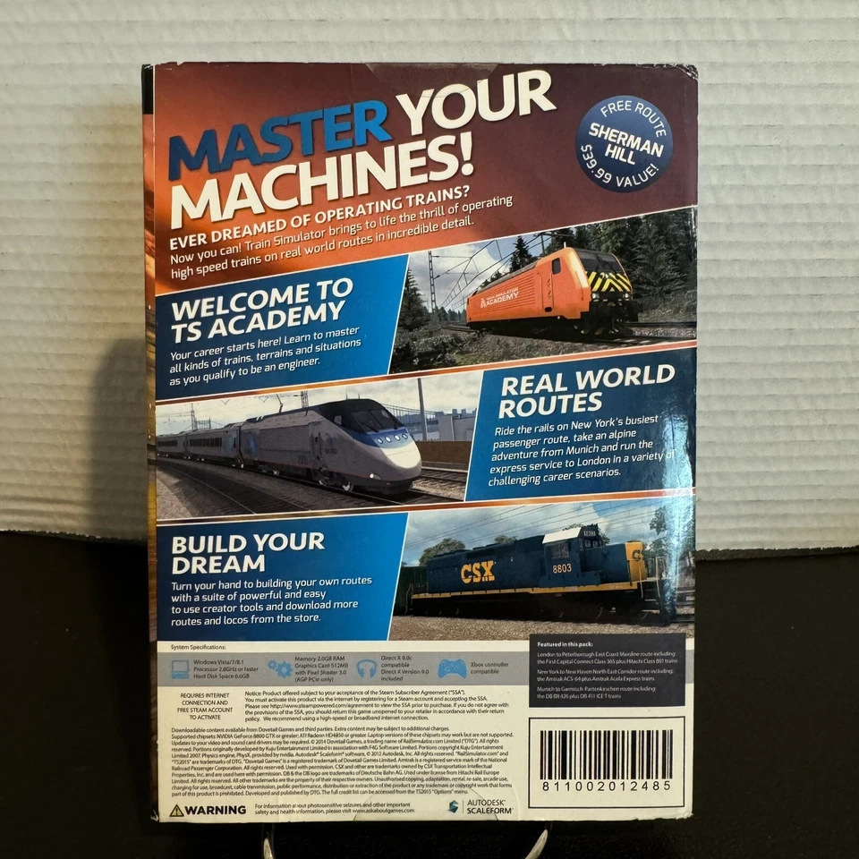 TS 2015 Train Simulator PC DVD ROM Game Dovetail Games Synergy ESRB E New - Image 2 of 4