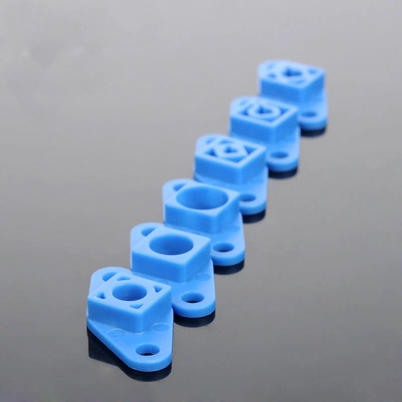 5pcs 1402 Blue Frame Motor Connector Robotic Car Toy Rod Shaft Wheel Gear DIY - Image 3 of 4