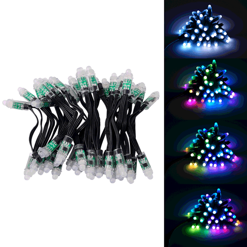 50-300Pcs WS2811 IC RGB Digital LED Pixel Module String Round Light IP68 DC5V - Bild 2 von 33
