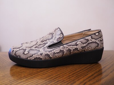フィットフロップ fitflop TASSEL SUPERSKATE 黒 F-MODE パッデッドディテール レザー フラットフォーム