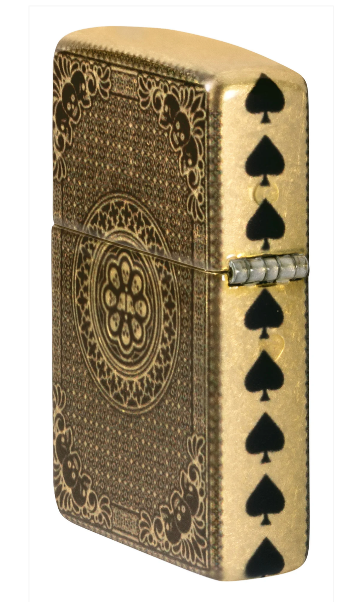 Zippo Windproof Lighter, Ace of Spades with Skulls, 46388, New In