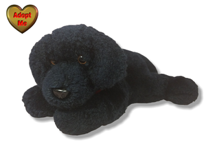 stuffed black lab puppy