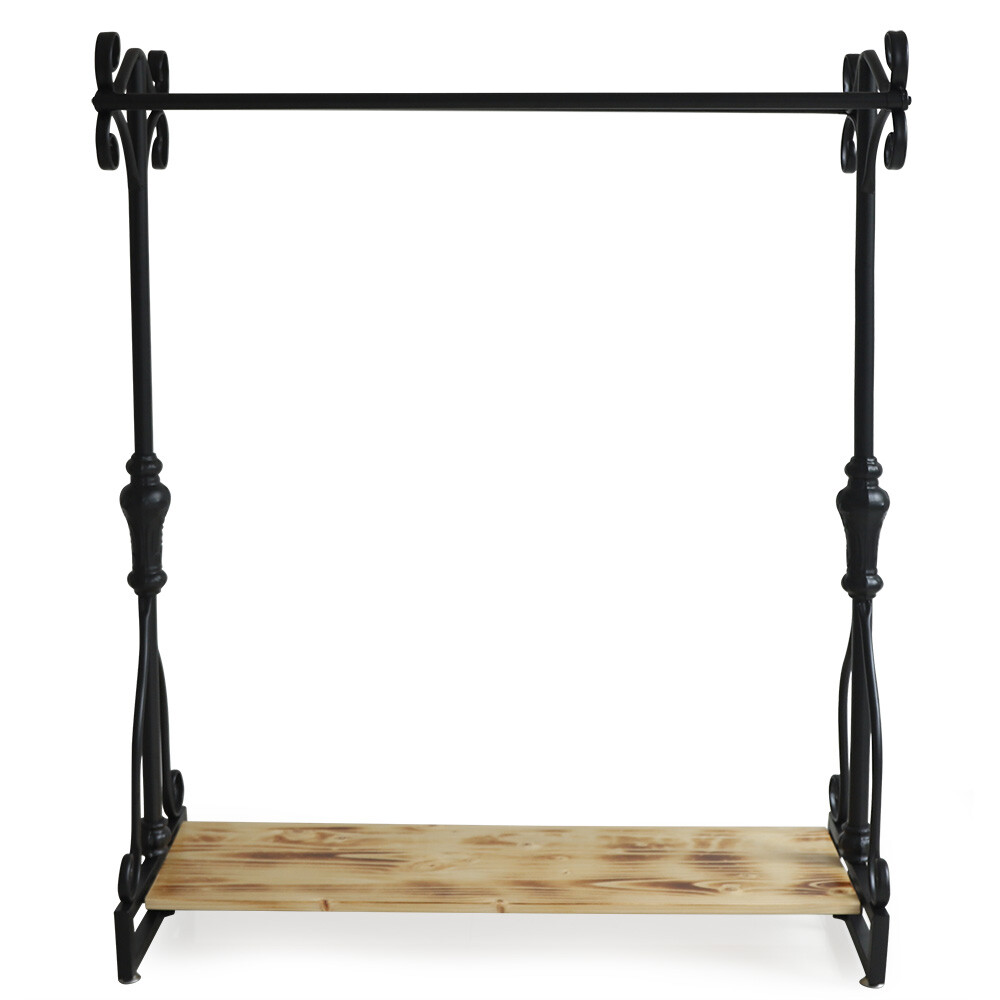 Clothes Rack Heavy Duty Clothing Rack Industrial Pipe Style Rolling Garment Rack-image