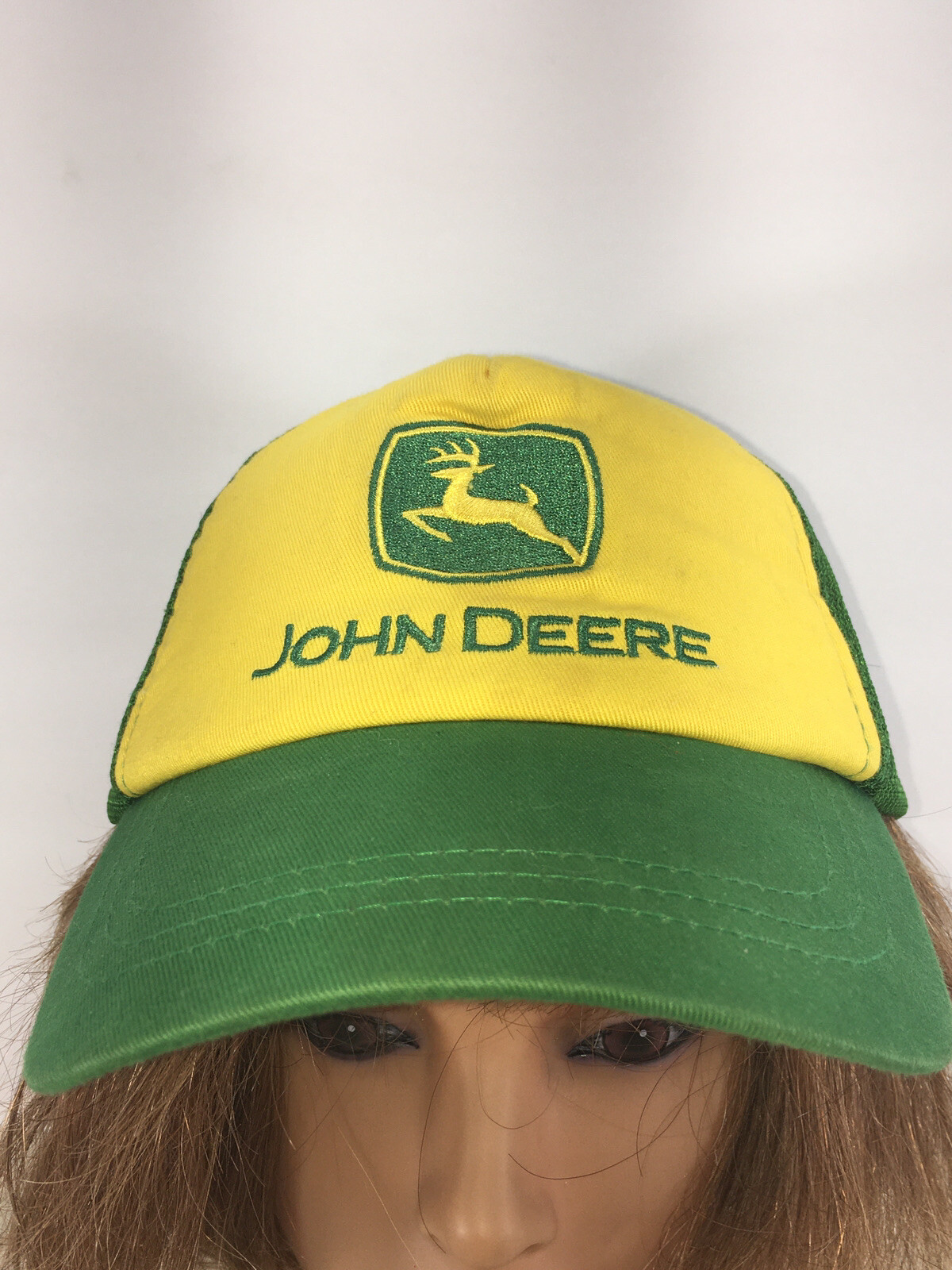 John Deere Mesh Trucker Hat! Green & Yellow John Dee… Gem