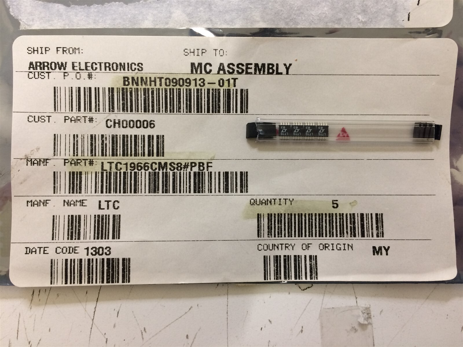 5 Peças LTC1966CMS8 LTC1966CMS8 # PBF LTTG MSOP 8|Chaves Do Carro E - Foto 6