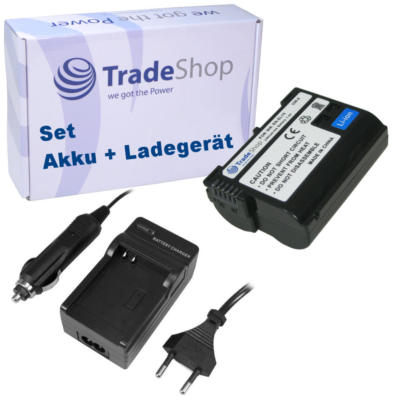 AKKU 1900mAh + LADEGERÄT f. Nikon EN-EL15 ENEL15 EN-EL-15 ENEL-15 mit Infochip