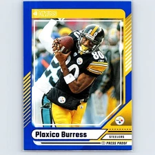 2024 Panini Donruss Plaxico Burress #88 Press Proof Blue Pittsburgh Steelers