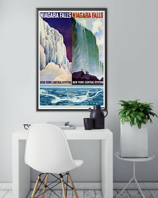 1941 NIAGARA FALLS POSTER! (up to 24x36) - New York Central System Brochure