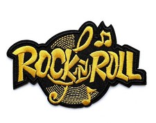      Rock N Roll Embroidered Patch Iron-On Popular Music Appliqu  DS265