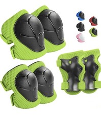 Kids Protective Gear Set Knee Pads Kids 7-13 Years Knee  Elbow Green