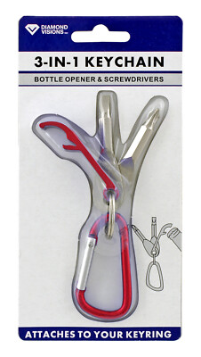 キーチェーン Carabiner Screwdriver Set Clip Beer Bottle Opener Key Chain EDC
